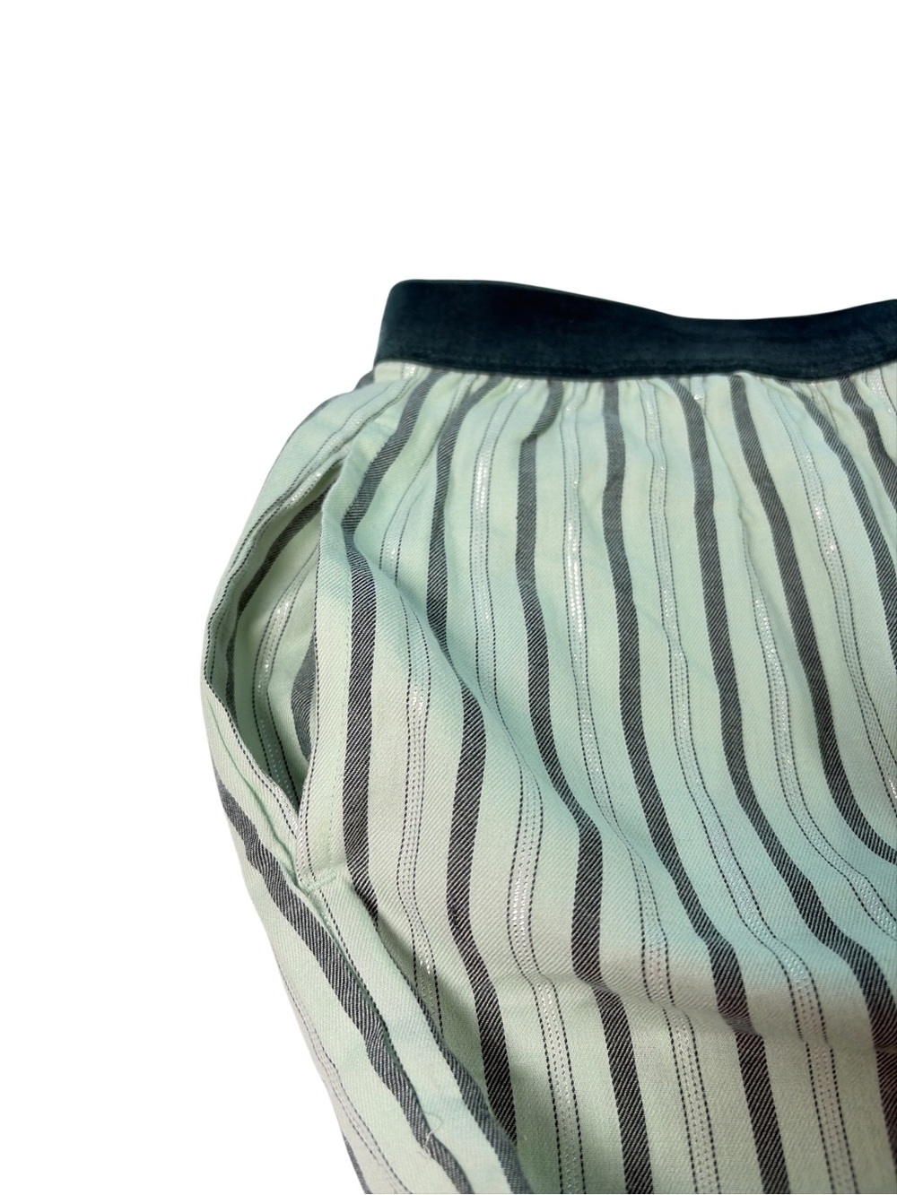 Victorias Secret Pink Sleepwear Set Womens Small Green Silver Striped Long - Picture 6 of 13